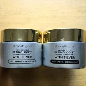 NEW🎁 2 pack "Retinologist" Daycream & Nightcream with Silver ELIZABETH GRANT